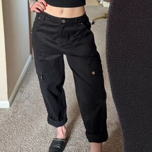MICHAEL Michael Kors BLACK CARGO PANTS SIZE 2 LIKE NEW GREAT QUALITY GORPCORE